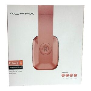 Alpha Wireless/Wired Headphones - Pink